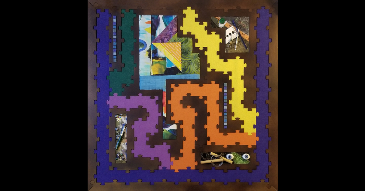 Image of the Mile in My Shoes game board with a winding path.